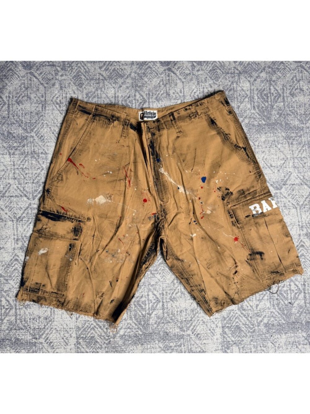 A Bathing Ape x Dro Lab Custom 1/1 Reworked Embellished Bleached Distressed Pain
